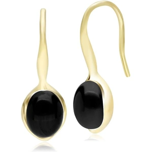 Gemondo Irregular B Gem Black Onyx Drop Earrings In Sterling Silver