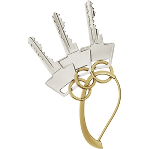 Georg Jensen Shades Yellow Gold Plated Key Ring