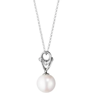 Georg Jensen Magic 18ct White Gold Diamond Pearl Necklace - Default / White Gold