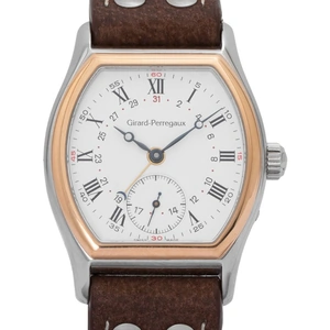Girard Perregaux Richeville 2730, Roman Numerals, 2000, Very Good, Case material Steel, Bracelet material: Leather