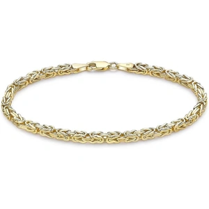 Gold Classic 9ct Yellow Gold 7.5 Inch Byzantine Chain Bracelet 1.29.9092