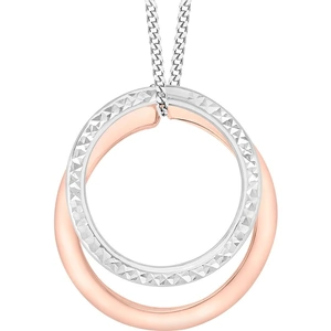 Gold Classic 9ct Two-Tone Gold Double Circle Pendant 2.68.4419