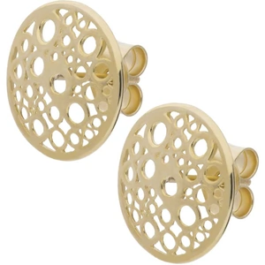 Gold Classic 9ct Yellow Gold Round Cut-out Stud Earrings E40-5287