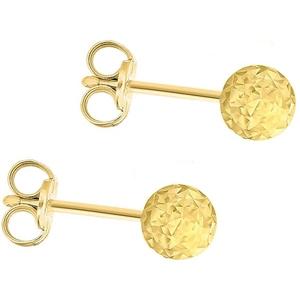 Gold Classic 9ct Gold 4mm Faceted Ball Stud Earrings 1.55.8009