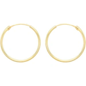 Gold Classic 9ct Yellow Gold 18mm Sleeper Hoop Earrings 1.53.9819