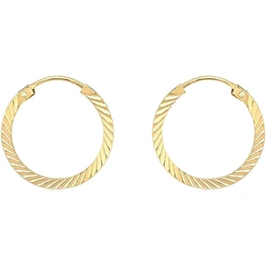 Gold Classic 9ct Yellow Gold Sleeper Hoop Earrings 1.51.1879