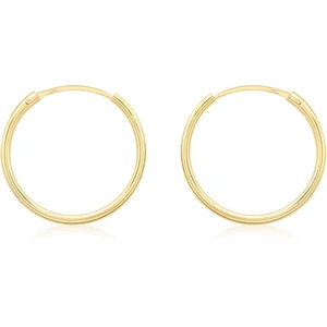Gold Classic 9ct Yellow-Gold Sleeper Hoop Earrings 1.53.9809