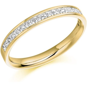 Gold Impression 18ct Gold Princess-Cut Diamond Eternity Ring (P) HET993 18Y P