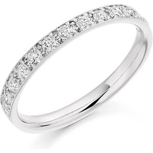 Gold Impression White-Gold Grain-Set Diamond Eternity Ring (L) HET2094