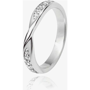 Gold Impression 18ct White Gold 3.3mm Diamond Twist Wedding Ring WS22(3.3) 18W-M