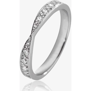 Gold Impression 18ct White Gold 3.3mm Diamond Twist Wedding Ring WS28(3.3) 18W-M