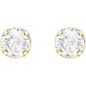 Gold Impression 9ct Yellow Gold 5mm Round Crystal Stud Earrings 1.58.6999