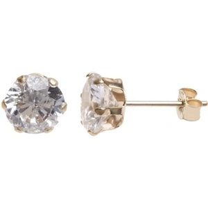 Gold Impression 9ct Yellow Gold Cubic Zirconia Round Stud Earrings SE303