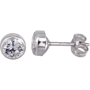 Gold Impression 9ct White Gold Round Cubic Zirconia 5mm Stud Earrings 5.57.3423