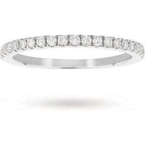 Goldsmiths 9ct White Gold Claw Set Skinny 0.25ct Diamond Ring - Ring Size Q