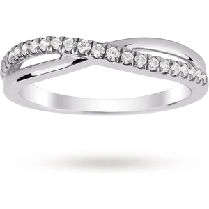 Goldsmiths Platinum 0.25 Total Carat Weight Diamond Wedding Band - Ring Size L