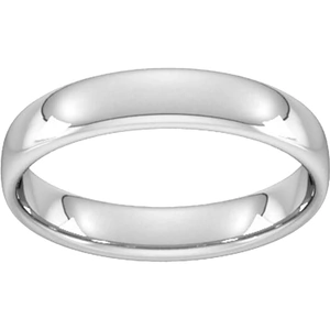 Goldsmiths 4mm Slight Court Standard Wedding Ring In 9 Carat White Gold - Ring Size Q