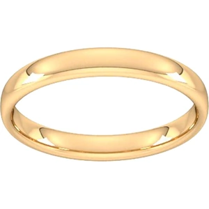 Goldsmiths 3mm Slight Court Standard Wedding Ring In 9 Carat Yellow Gold - Ring Size I