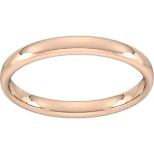 Goldsmiths 2.5mm Slight Court Standard Wedding Ring In 9 Carat Rose Gold - Ring Size I