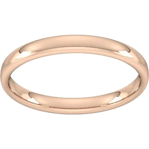 Goldsmiths 2.5mm Slight Court Standard Wedding Ring In 9 Carat Rose Gold - Ring Size P