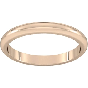 Goldsmiths 2.5mm D Shape Heavy Wedding Ring In 18 Carat Rose Gold - Ring Size M