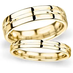Goldsmiths 6mm Traditional Court Standard Grooved Polished Finish Wedding Ring In 18 Carat Yellow Gold - Ring Size Z