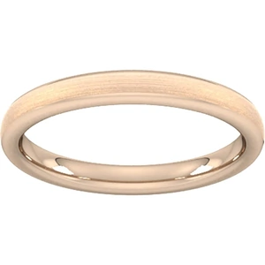 Goldsmiths 2.5mm Flat Court Heavy Matt Finished Wedding Ring In 9 Carat Rose Gold - Ring Size J