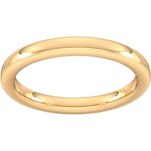 Goldsmiths 2.5mm Slight Court Extra Heavy Wedding Ring In 9 Carat Yellow Gold - Ring Size P