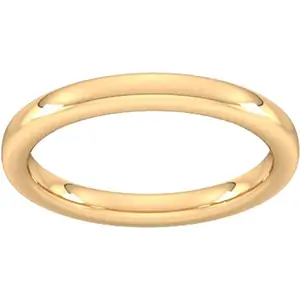 Goldsmiths 2.5mm Slight Court Extra Heavy Wedding Ring In 9 Carat Yellow Gold - Ring Size U