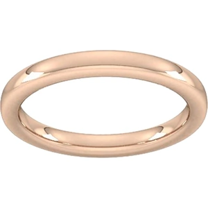 Goldsmiths 2.5mm Slight Court Extra Heavy Wedding Ring In 9 Carat Rose Gold - Ring Size P