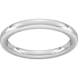 Goldsmiths 2.5mm Slight Court Extra Heavy Wedding Ring In 950 Palladium - Ring Size Z