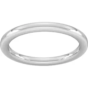 Goldsmiths 2mm Slight Court Extra Heavy Wedding Ring In 950 Palladium - Ring Size Z