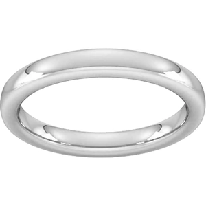 Goldsmiths 3mm Slight Court Extra Heavy Wedding Ring In Platinum - Ring Size N
