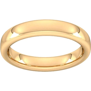 Goldsmiths 4mm Slight Court Extra Heavy Wedding Ring In 18 Carat Yellow Gold - Ring Size J