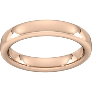 Goldsmiths 4mm Slight Court Extra Heavy Wedding Ring In 18 Carat Rose Gold - Ring Size U
