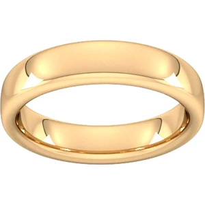 Goldsmiths 5mm Slight Court Extra Heavy Wedding Ring In 9 Carat Yellow Gold - Ring Size R