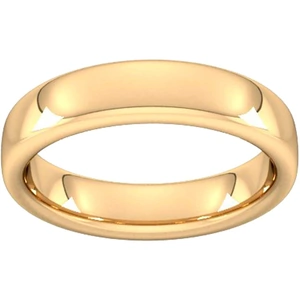 Goldsmiths 5mm Slight Court Extra Heavy Wedding Ring In 18 Carat Yellow Gold - Ring Size T
