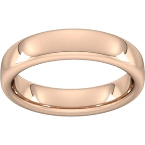 Goldsmiths 5mm Slight Court Extra Heavy Wedding Ring In 18 Carat Rose Gold - Ring Size P