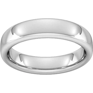 Goldsmiths 5mm Slight Court Extra Heavy Wedding Ring In Sterling Silver - Ring Size P