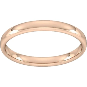 Goldsmiths 2.5mm Slight Court Standard Wedding Ring In 18 Carat Rose Gold - Ring Size M