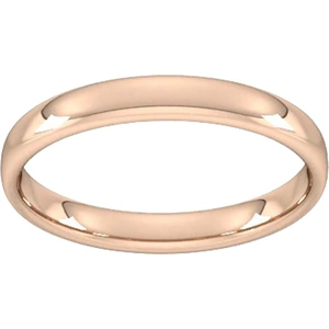 Goldsmiths 3mm Slight Court Standard Wedding Ring In 18 Carat Rose Gold - Ring Size O