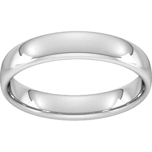 Goldsmiths 4mm Slight Court Standard Wedding Ring In Sterling Silver - Ring Size U