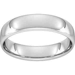 Goldsmiths 5mm Slight Court Standard Wedding Ring In Sterling Silver - Ring Size Q