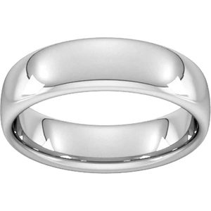 Goldsmiths 6mm Slight Court Heavy Wedding Ring In Sterling Silver - Ring Size P.5