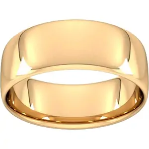 Goldsmiths 8mm Slight Court Standard Wedding Ring In 9 Carat Yellow Gold - Ring Size I