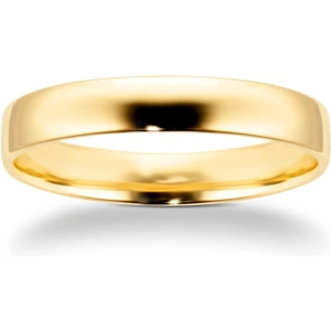 Goldsmiths 4mm Slight Court Heavy Wedding Ring In 18 Carat Yellow Gold - Ring Size T