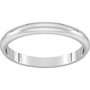 Goldsmiths 2.5mm D Shape Standard Wedding Ring In 9 Carat White Gold - Ring Size N