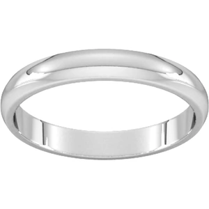 Goldsmiths 3mm D Shape Standard Wedding Ring In 9 Carat White Gold - Ring Size K