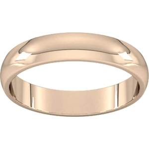 Goldsmiths 4mm D Shape Standard Wedding Ring In 9 Carat Rose Gold - Ring Size V