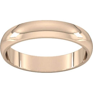 Goldsmiths 4mm D Shape Standard Wedding Ring In 18 Carat Rose Gold - Ring Size V